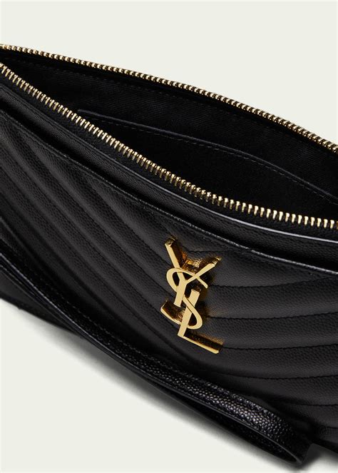 ysl monogram bill pouch shocking pink|Saint Laurent Monogram Leather Bill Pouch .